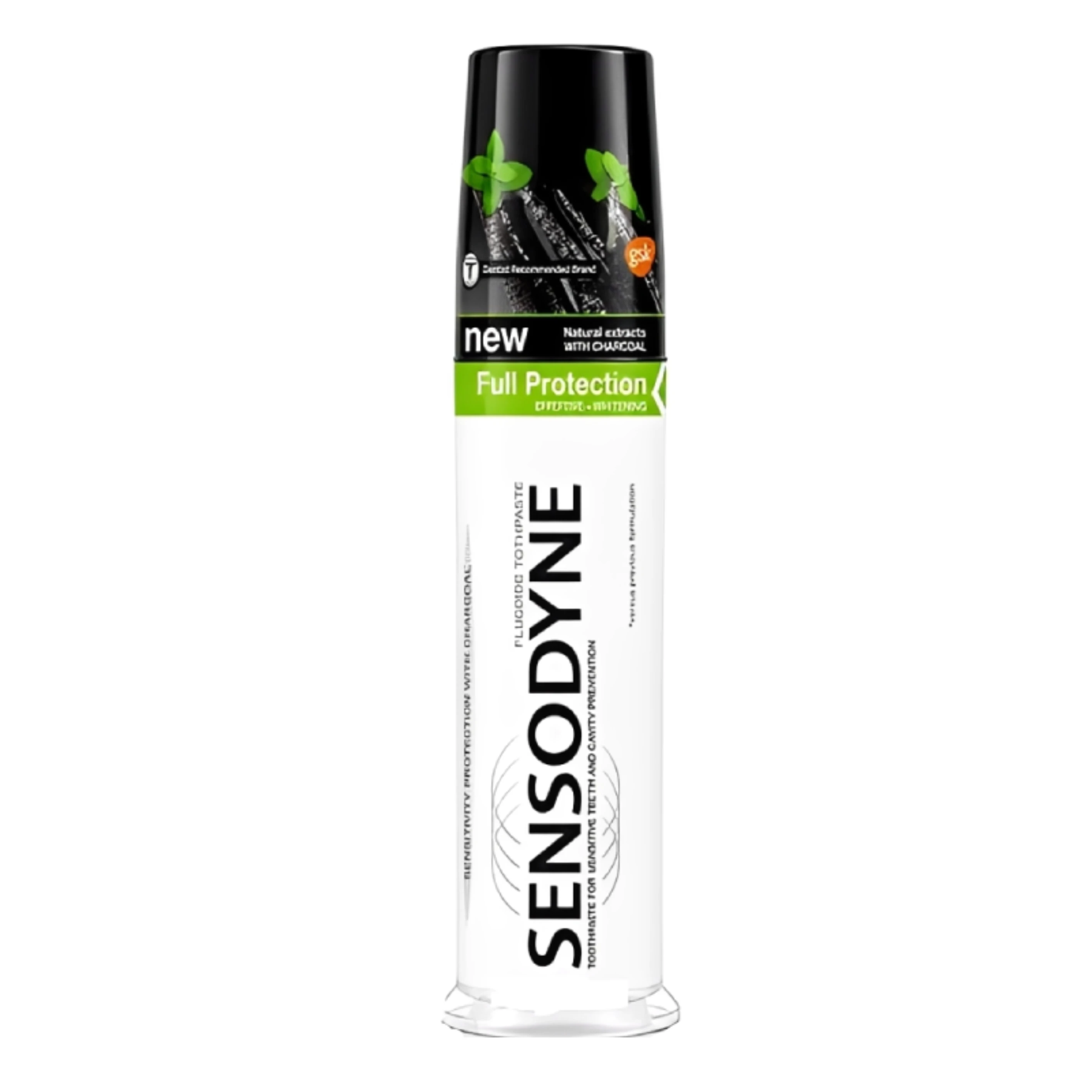 خمیردندان پمپی محافظ کامل حاوی زغال 100 میل سنسوداین SENSODYNE — تصویر ۱