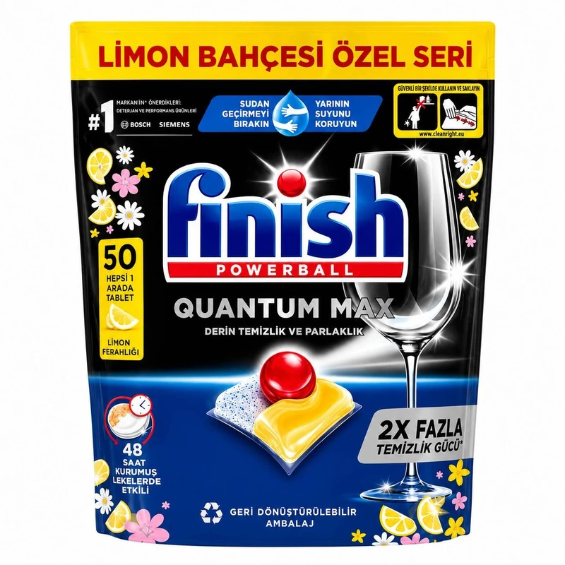 قرص ماشین ظرفشویی فینیش Finish مدل Quantum Max بسته 50 عددی