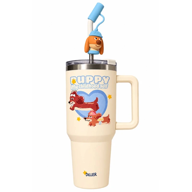 تراول ماگ استنلی Stanly مدل Tumbler طرح Puppy گنجایش 1180 میلی لیتر