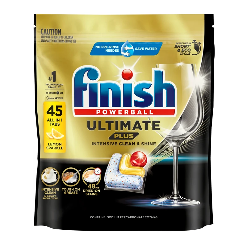قرص ماشین ظرفشویی فینیش finish مدل Ultimate Plus بسته 45 عددی