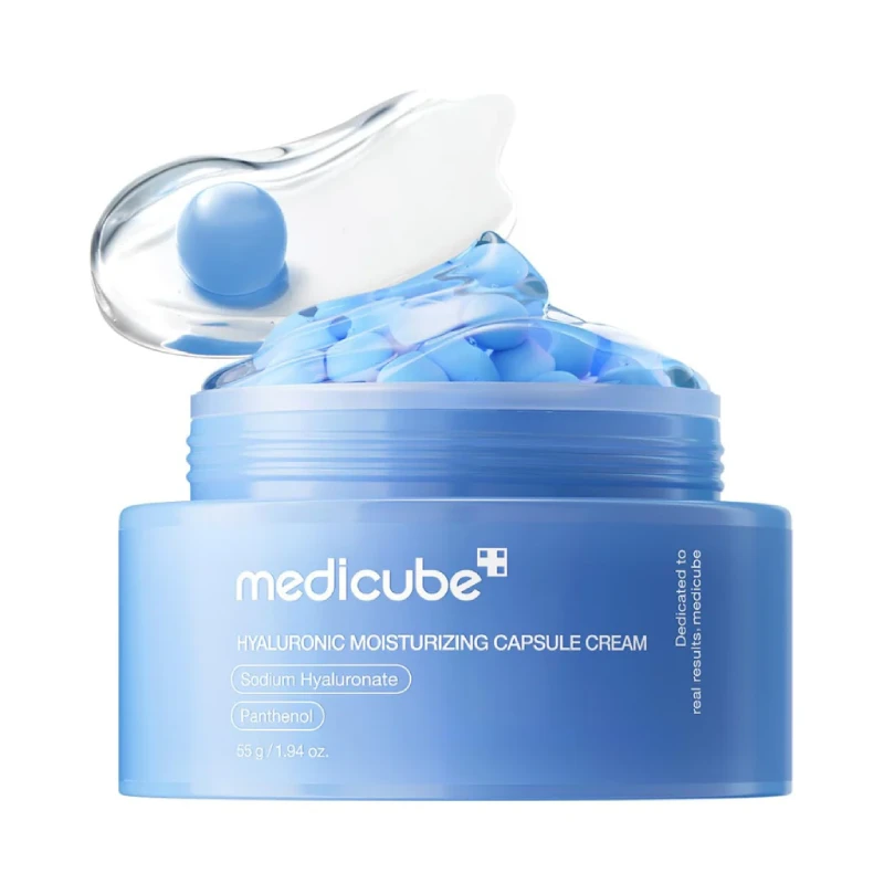 کرم کپسولی هیالورونیک اسید مدی کیوب آبرسان و مرطوب کننده عمقی پوست | Medicube Hyaluronic Acid Capsule Cream