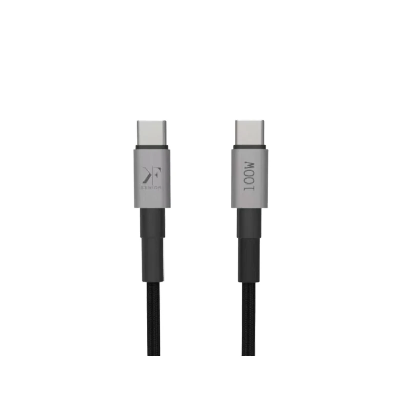 کابل شارژ 100 وات تایپ سی به TYPE-C کی اف سنیور KF Senior مدل S-12
